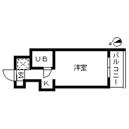 東京メトロ丸ノ内線 本郷三丁目駅 徒歩10分の賃貸マンション 4階ワンルームの間取り