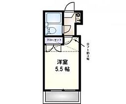 クレールメゾン本鵠沼 1Kの間取図画像