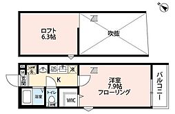 グランクオール板橋本町 3階1Kの間取り