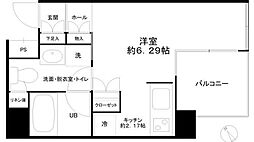 グランシャス浅草橋ル・リオン 1Kの間取図画像