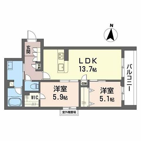 ＮＴ　Ｍａｉｓｏｎ　III 0202｜大阪府堺市北区新金岡町５丁(賃貸マンション2LDK・2階・60.94㎡)の写真 その2