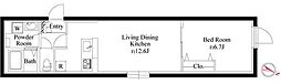 プレアス中野 1LDKの間取図画像