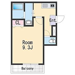 フジパレス吹屋町 1Kの間取図画像