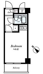 ライオンズマンションときわ台 ワンルームの間取図画像