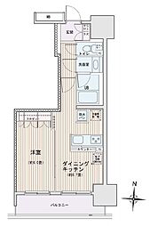 エスティメゾン錦糸町2 13階1LDKの間取り
