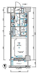 JR埼京線 浮間舟渡駅 徒歩7分の賃貸マンション 2階1Kの間取り
