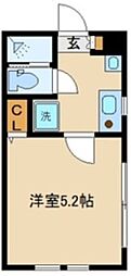 AREA二子玉川 1Kの間取図画像