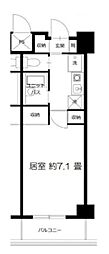 アーツ芝浦 1Kの間取図画像