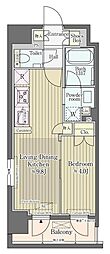 オープンレジデンシア代々木 1LDKの間取図画像