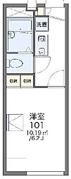レオパレスアトム 1Kの間取図画像