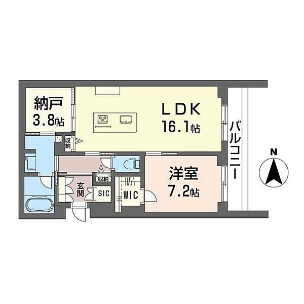 ロワゾ 00201｜神奈川県川崎市川崎区観音２丁目(賃貸マンション1SLDK・2階・64.57㎡)の写真 その2