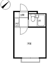 スカイピア葛西2 ワンルームの間取図画像