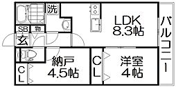 Act池田本町 1SLDKの間取図画像