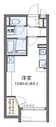 ミランダパレス湘南本宿 ワンルームの間取図画像