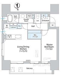 パークホームズ本郷三丁目 5階1LDKの間取り