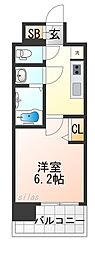 プレリス尼崎レーネヴィア 1Kの間取図画像