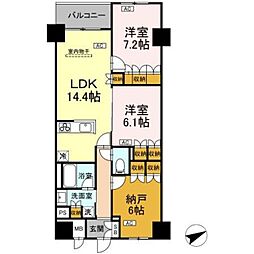 サンジョイアゼロ 4階2SLDKの間取り