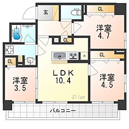 BRANSIESTA山科大塚 3LDKの間取図画像