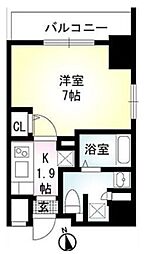 Le-LionFreyerミナミスナウエスト 1Kの間取図画像