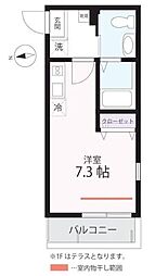 ハーミットクラブハウス106 ワンルームの間取図画像