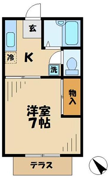 コーポクレイン（落合1） 202｜東京都多摩市落合１丁目(賃貸アパート1K・2階・23.18㎡)の写真 その2