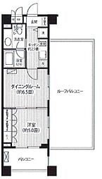 グランハイツ代々木 5階1DKの間取り