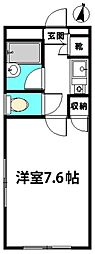 恭和コーポ南台 1階1Kの間取り