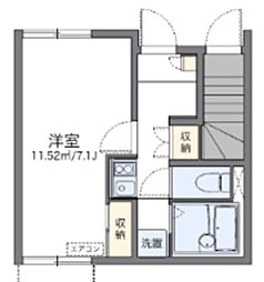 レオネクストサンクワイエット3 1Kの間取図画像