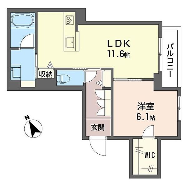 シャーメゾンコミノス 00303｜埼玉県新座市野火止６丁目(賃貸マンション1LDK・3階・46.28㎡)の写真 その2