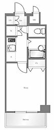 アヴィニティー東中野 1Kの間取図画像