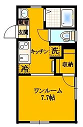 REAL新中野 ワンルームの間取図画像