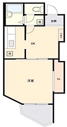 LUCENT COURT西落合 1階1DKの間取り