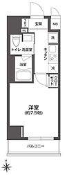 ルクレ上野 1Kの間取図画像