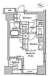 CasaSplendido一番町 ワンルームの間取図画像