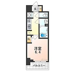 S-RESIDENCE堺湊駅前azure 14階1Kの間取り