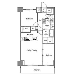 スプランディッド西日暮里 2LDKの間取図画像