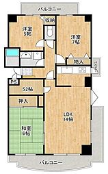 ロイヤルグリーン松戸 3LDKの間取図画像