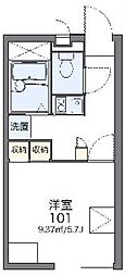 レオパレスプレミール 1Kの間取図画像