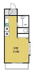 イサミビル1 ワンルームの間取図画像