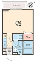 ボヌール亀戸 2階1Kの間取り