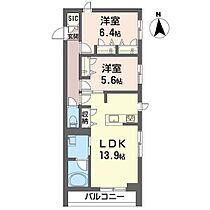 フォレナ 00201 ｜ 神奈川県厚木市栄町１丁目13-6（賃貸マンション2LDK・2階・60.00㎡） その2