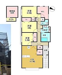 浜田山戸建 2階4LDKの間取り