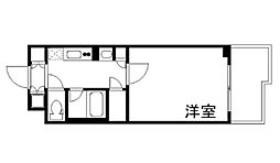ルーブル中馬込弐番館 1Kの間取図画像
