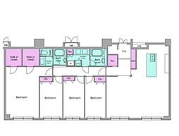 レジディア西麻布 12階4LDKの間取り