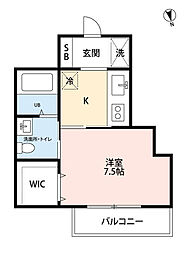 東急大井町線 荏原町駅 徒歩3分の賃貸マンション 4階1Kの間取り