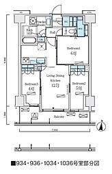 ロイヤルパークス赤羽ノース 9階3LDKの間取り