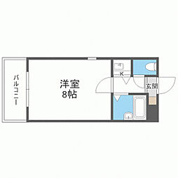 ロマネスク井尻第2 1Kの間取図画像