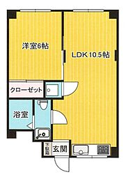 Ｒｏｕｔｅ1 2階1LDKの間取り
