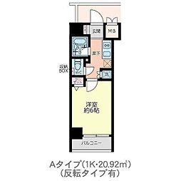 JR京葉線 八丁堀駅 徒歩4分の賃貸マンション 4階1Kの間取り