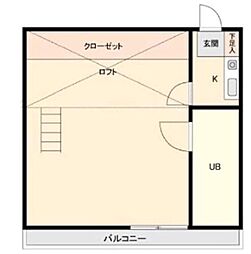 プライズ川口芝 ワンルームの間取図画像